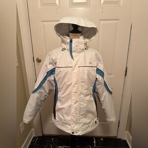 Vintage Nike ACG 3-in-1 All Weather Jacket, white/blue/brown sz large.